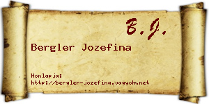 Bergler Jozefina névjegykártya